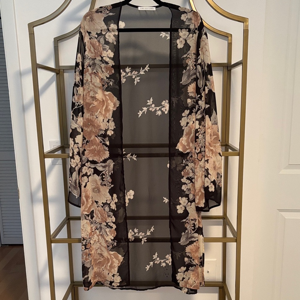Floral Sheer Kimono Robe